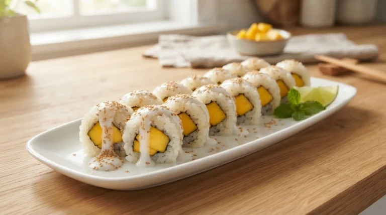 Thai Mango Sticky Rice Sushi Rolls